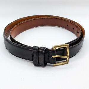 Vintage COACH Black Soft Leather Belt Brass Buckle Made in USA 7600 Size 40